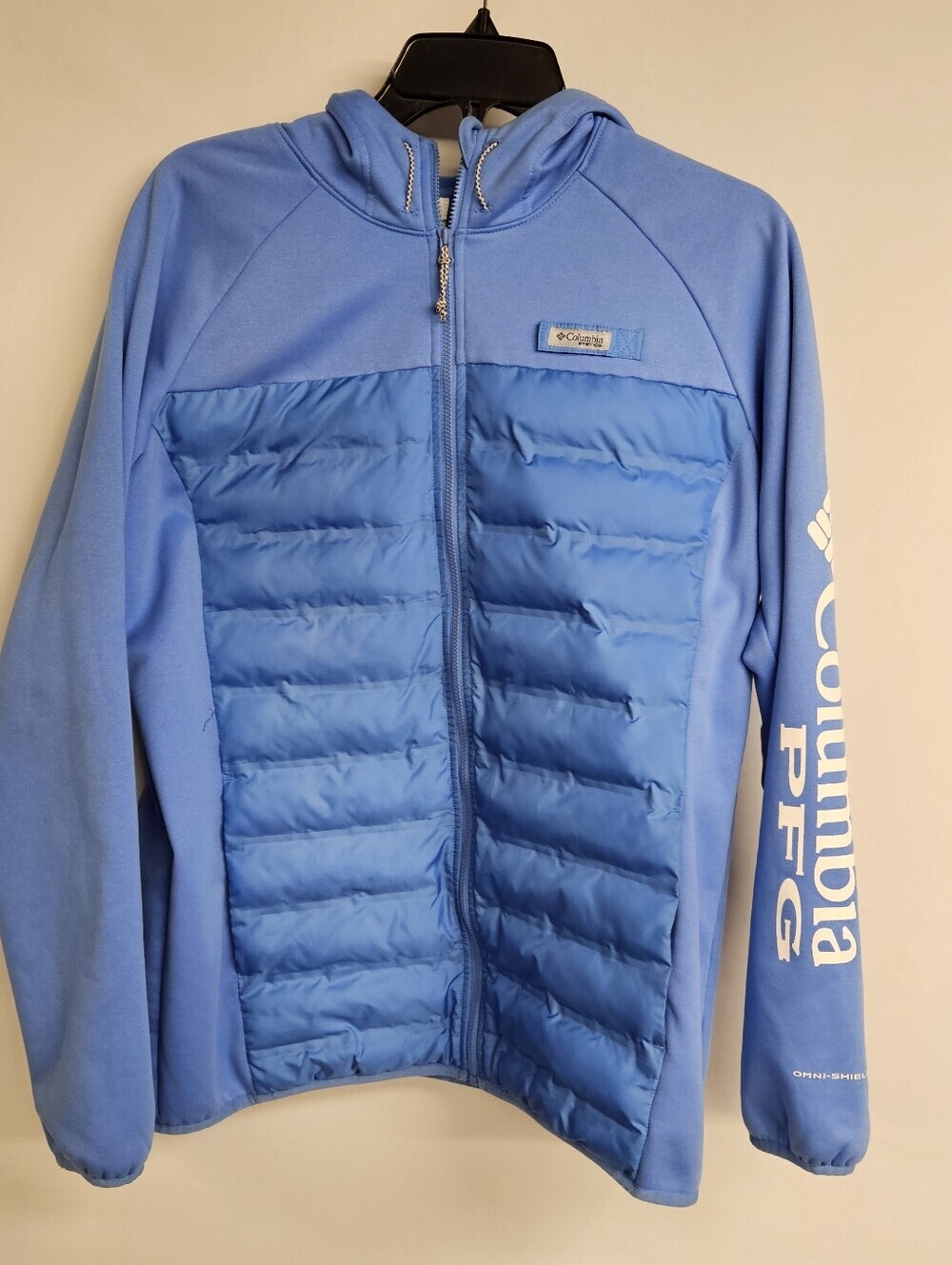 Colombia Women's Omni Shield Performance Fishing Gear PFG Jacket Blue Medium